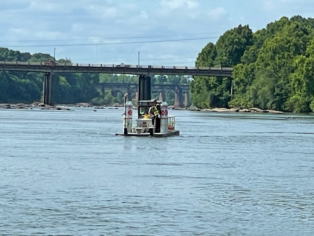 Boat setting buoys