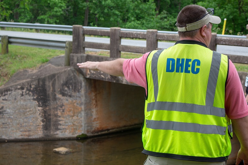 DHEC inspector at dam