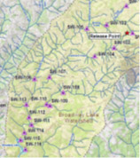 Map 2. DHEC surface water sampling locations